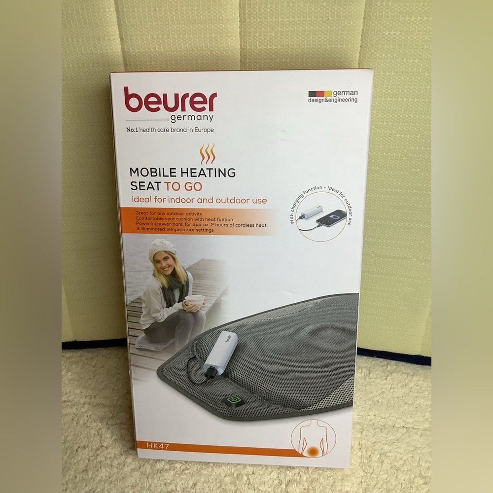Beurer Germany HK47 MOBILE HEATING BELT TO GO with Power Bank & Storage Bag